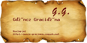 Güncz Graciána névjegykártya